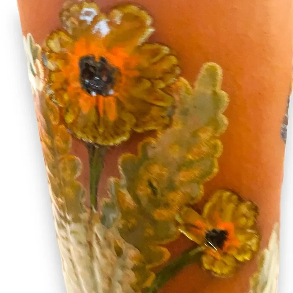 Handmade Redware Art Studio Pottery Floral Vase